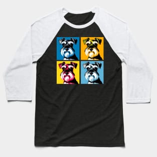 Miniature Schnauzer Pop Art - Dog Lover Gifts Baseball T-Shirt